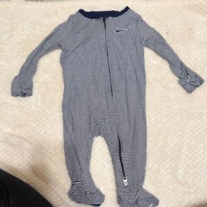 Nike Navy Striped Kids One Piece